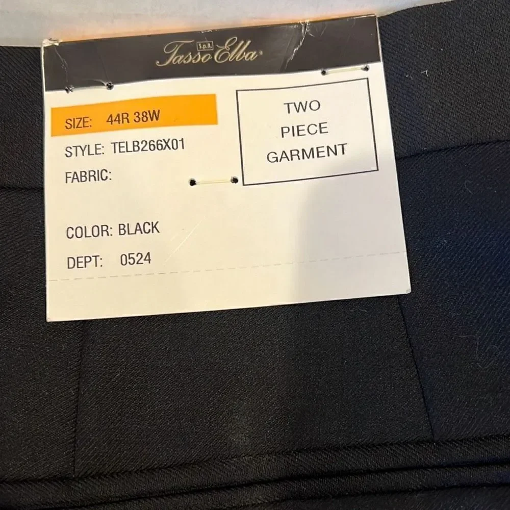 Tasso Elba Black Wool Men’s Dress Pants Sz.38 NWT